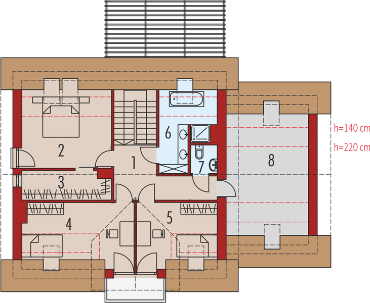 Poddasze projektu Katrina G1 (mała) energo