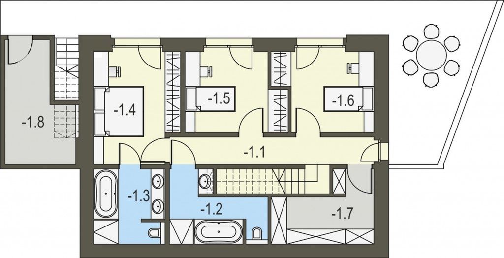 Piętro 1 projektu Das haus III