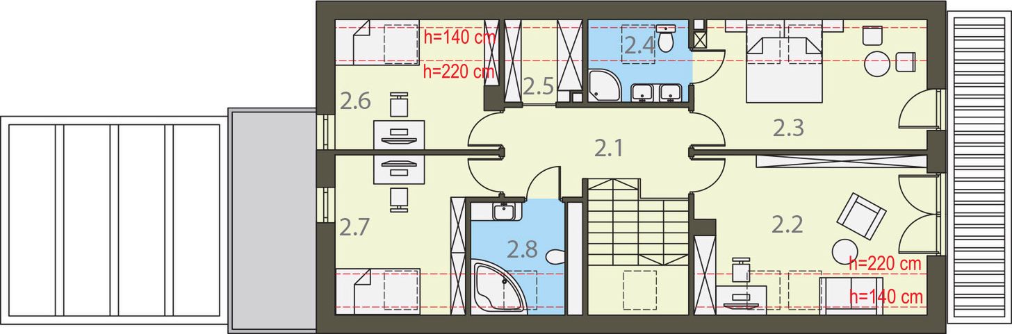 Poddasze projektu Mały i wąski