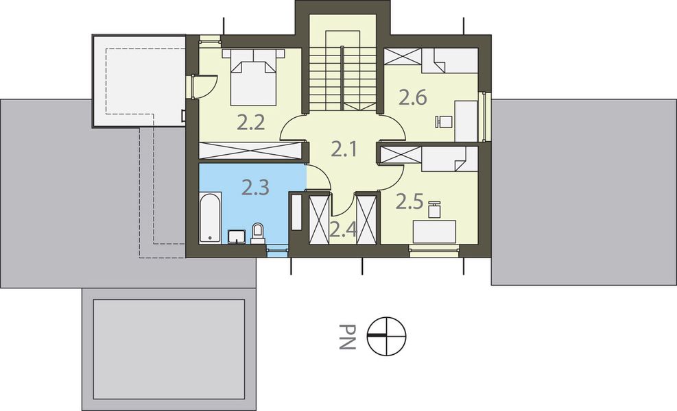 Piętro 1 projektu Modern