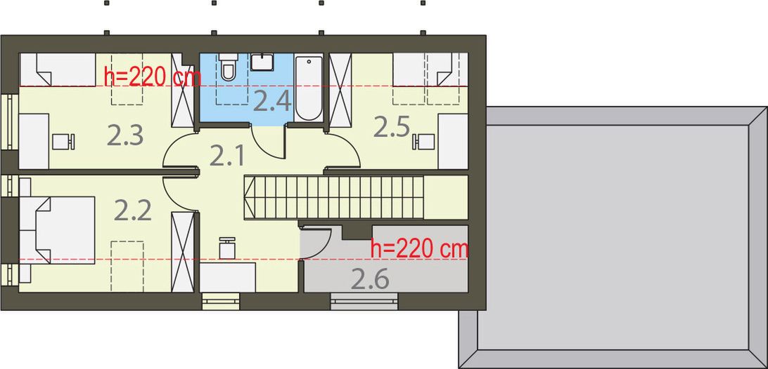 Poddasze projektu Niebieski
