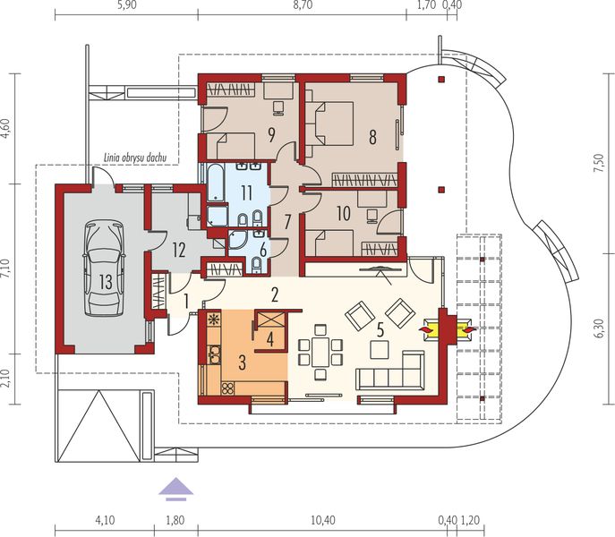 Parter projektu Selena II G1 (30 stopni)