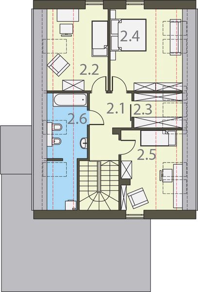 Poddasze projektu Orzechowy