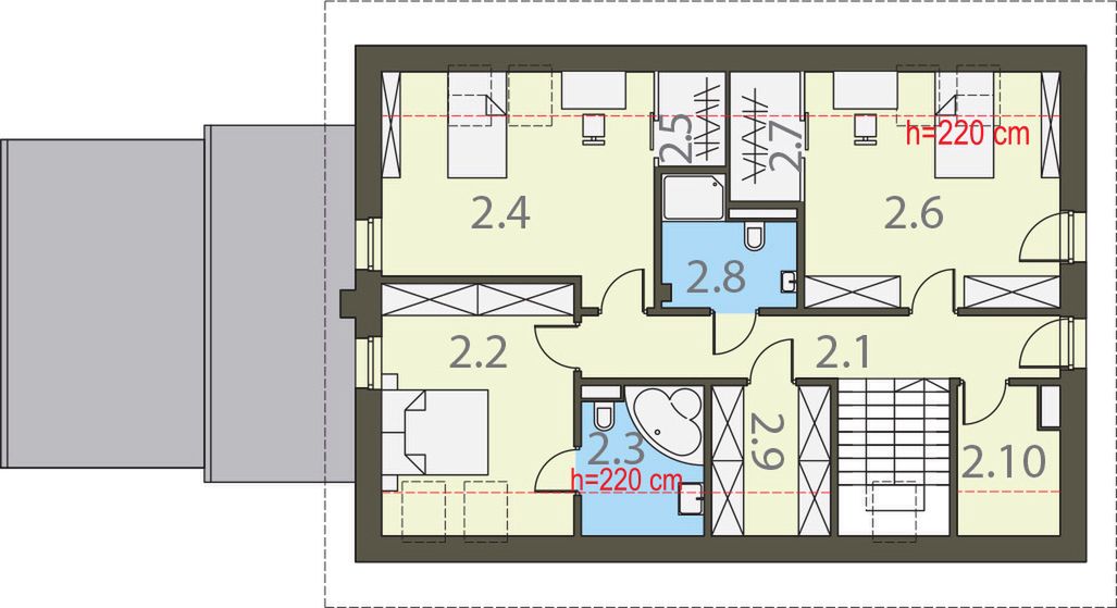 Poddasze projektu Przestronny