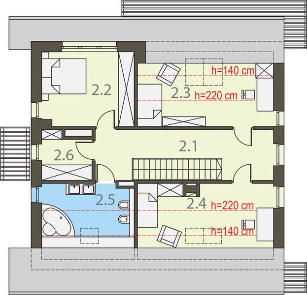 Poddasze projektu Przytulny