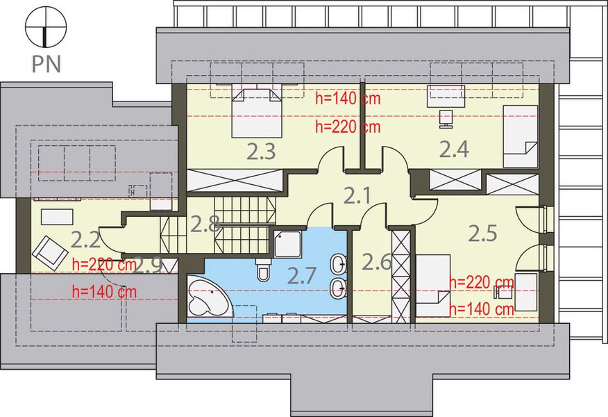 Poddasze projektu Wiosenny
