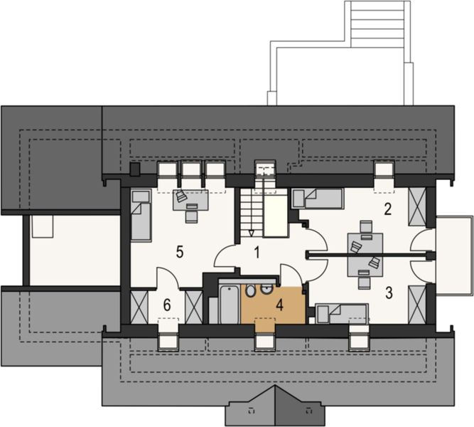 Poddasze projektu Peonia I