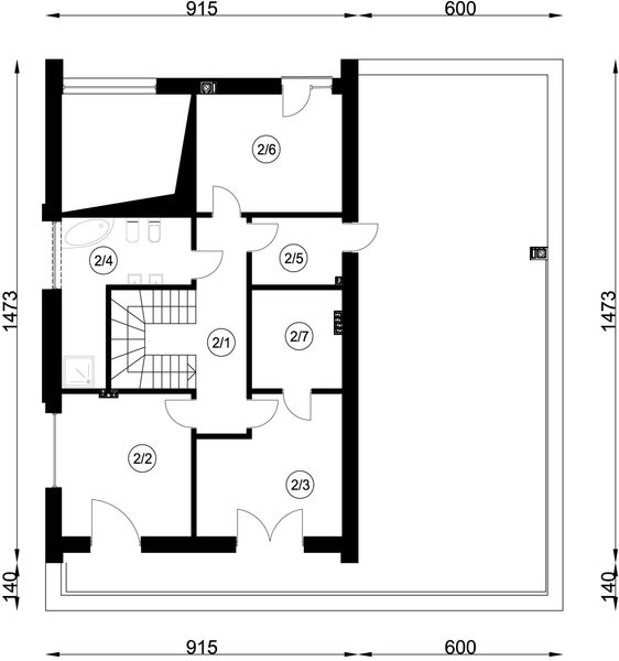 Piętro 1 projektu FX-60