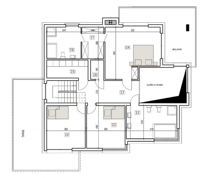 Piętro 1 projektu DN 214