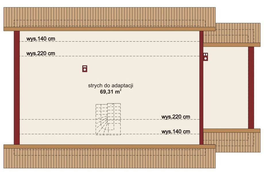 Poddasze projektu Domena 106 A
