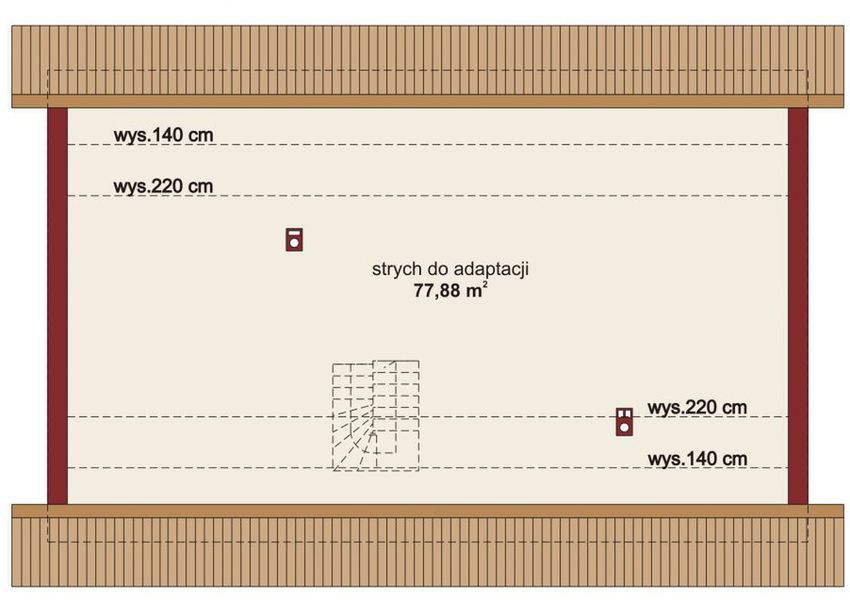 Poddasze projektu Domena 105 A