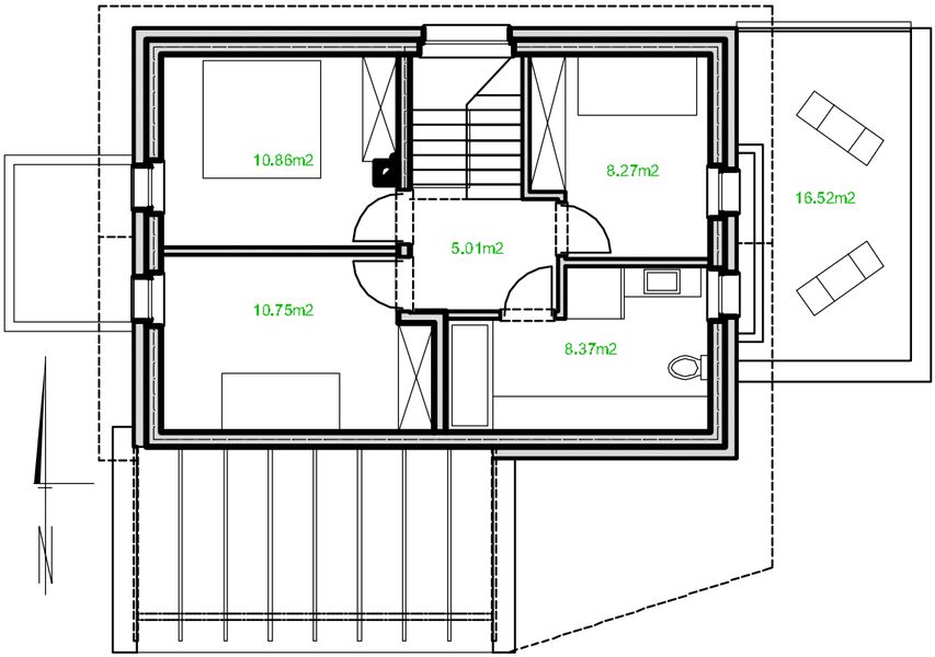Poddasze projektu eko Typowy 25