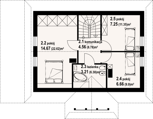 Poddasze projektu Zawoja dw 21
