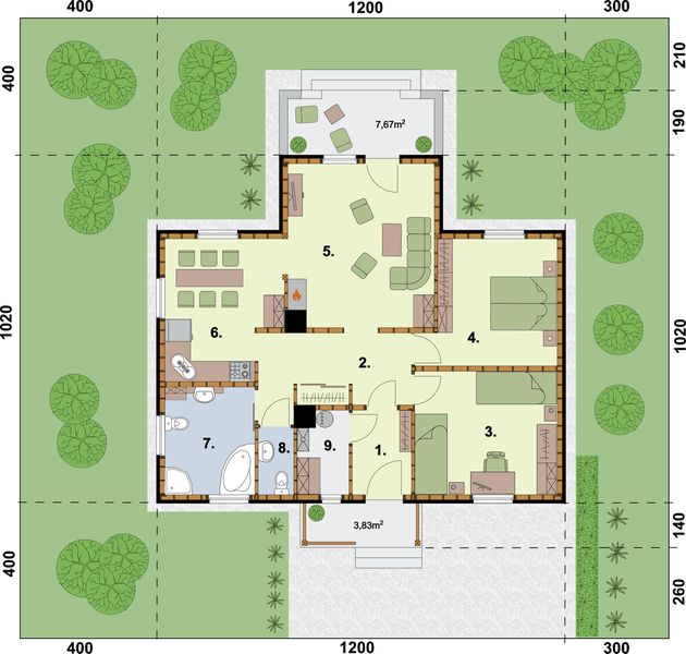 Parter projektu Marbella szkielet drewniany