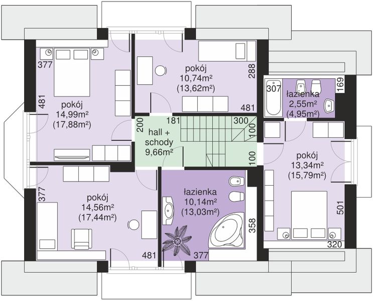Poddasze projektu Dom przy Cyprysowej 14 DN
