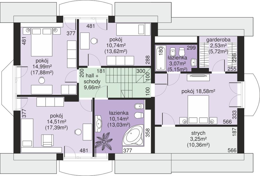 Poddasze projektu Dom przy Cyprysowej 15 D