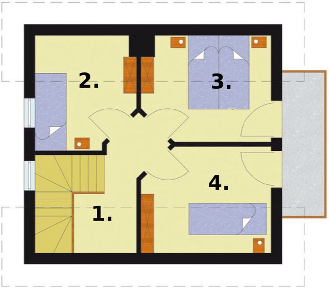 Poddasze projektu Orlean dom letniskowy z poddaszem szkielet drewniany