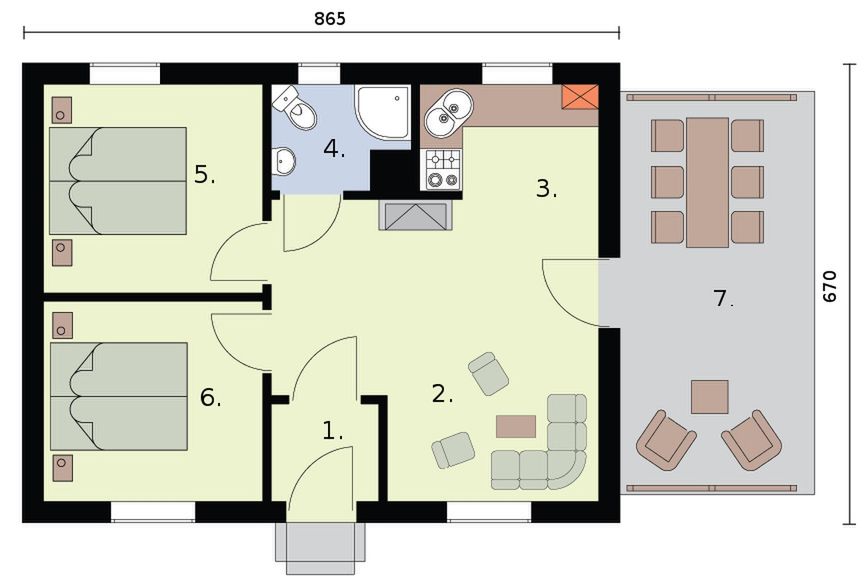 Parter projektu Toronto dom letniskowy szkielet drewniany