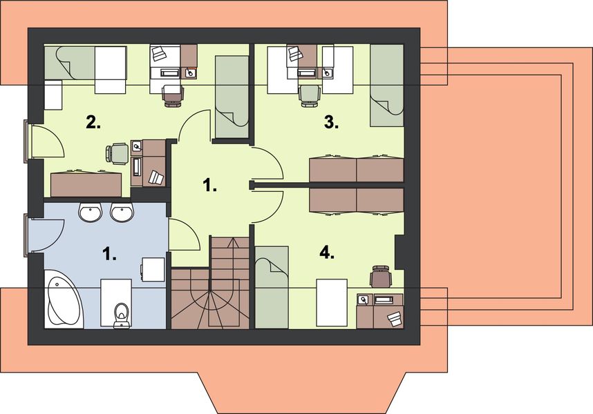 Poddasze projektu Marea szkielet drewniany