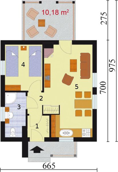 Parter projektu Marmaris dom letniskowy szkielet drewniany