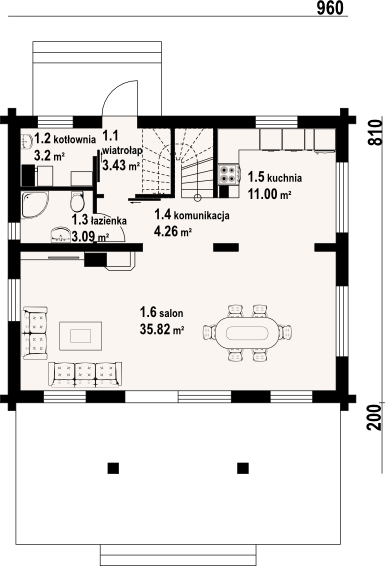 Parter projektu Jodłownik 3 dw