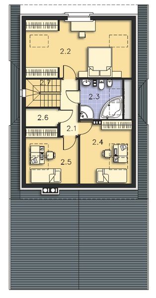 Poddasze projektu Okayama II LMP249a