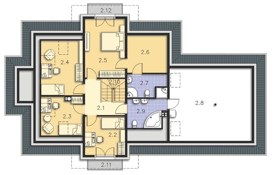 Poddasze projektu Dijon VI DCP234e