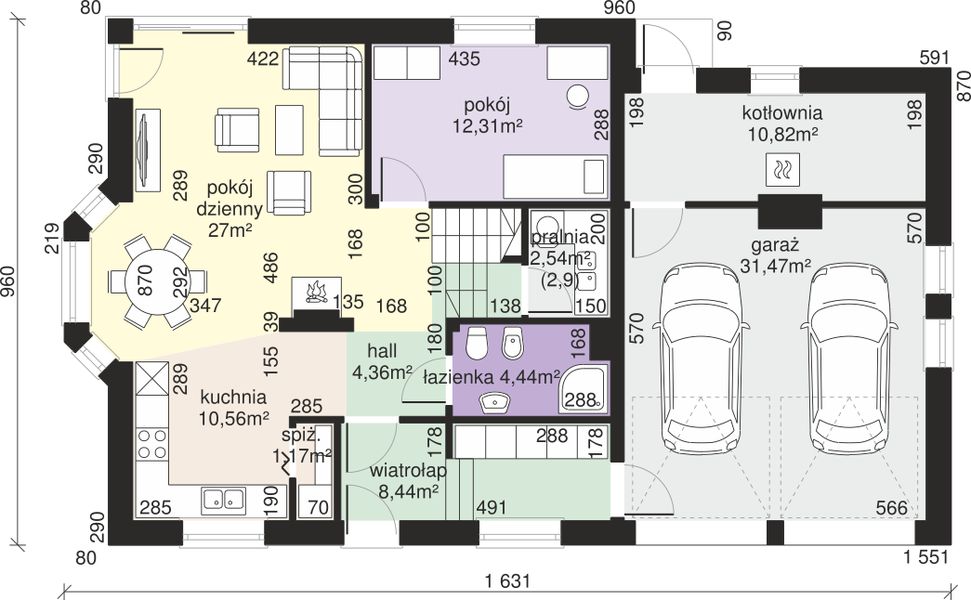 Parter projektu Dom przy Cyprysowej 15 DN
