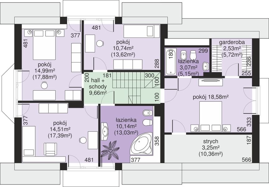 Poddasze projektu Dom przy Cyprysowej 15 DN