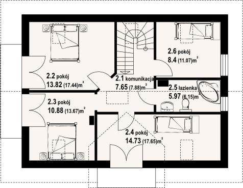 Poddasze projektu Janowice 1m