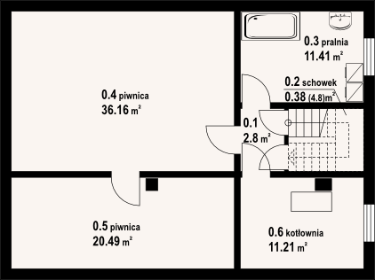 Piwnica projektu Chocieszów