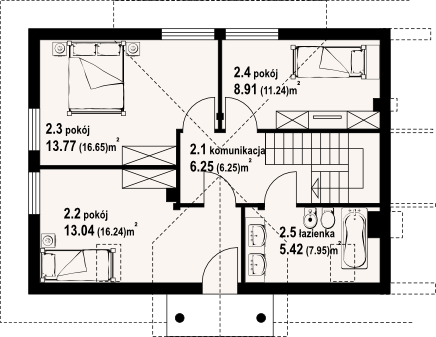 Poddasze projektu Mirów 88 dws