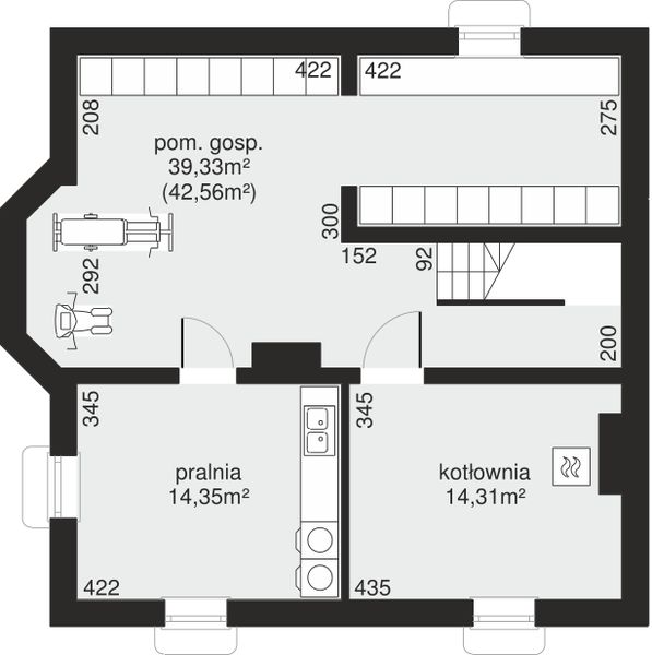 Piwnica projektu Dom przy Cyprysowej 15 P