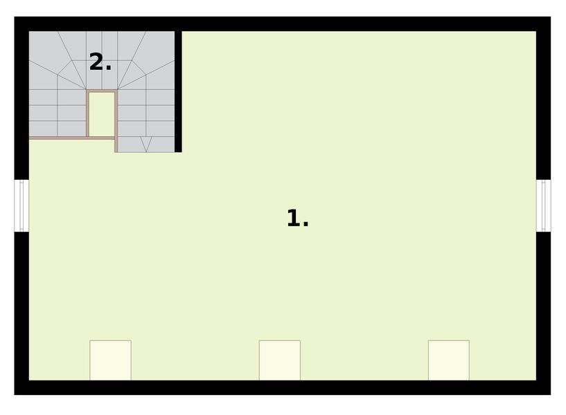 Poddasze projektu G298 szkielet drewniany garaż dwustanowiskowy z poddaszem użytkowym