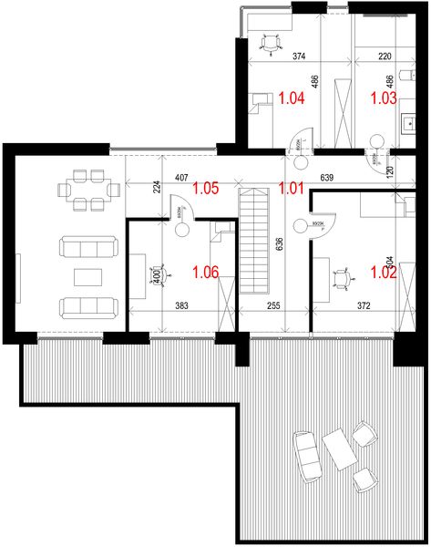 Piętro 1 projektu House x13