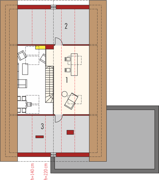 Poddasze projektu Daniel IV G2 energo