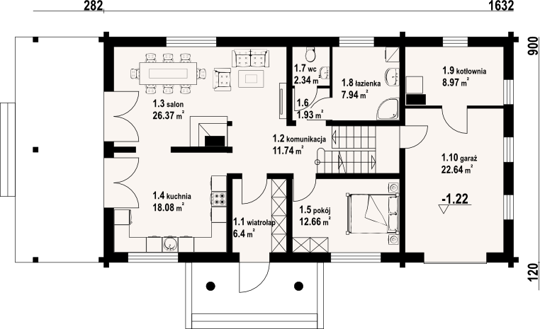 Parter projektu Chmielniki małe dw 65
