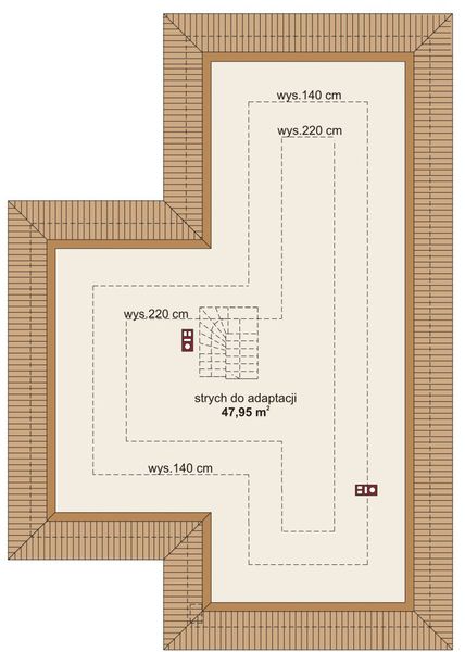 Poddasze projektu Domena 102 B