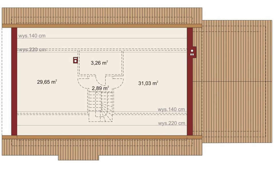 Poddasze projektu Domena 104 B