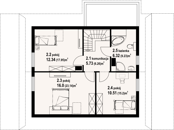 Poddasze projektu Świdnica dw 46