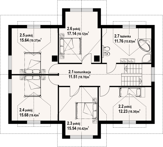Poddasze projektu Leszyce dw