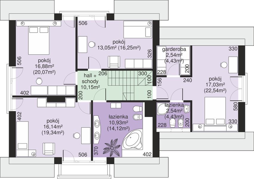 Poddasze projektu Dom przy Wiosennej 11