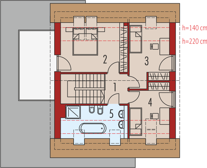 Poddasze projektu Mini 2 G1 energo