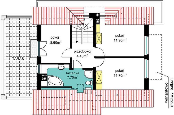 Poddasze projektu BW-36 wariant 6