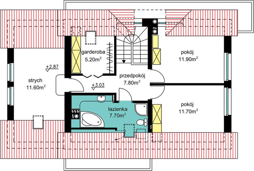 Poddasze projektu BW-36 wariant 7