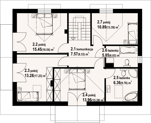 Poddasze projektu Karowice m1x