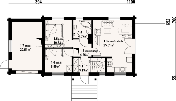 Parter projektu Miłków 46g dw