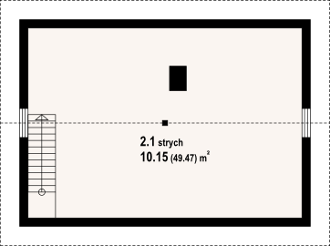 Poddasze projektu Budynek gospodarczy bg-5