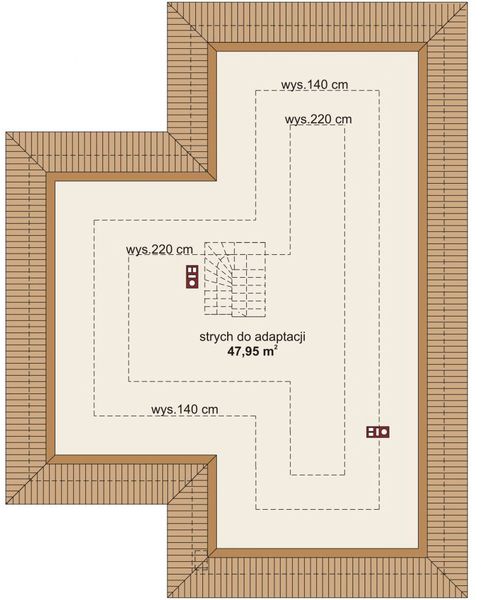 Poddasze projektu Domena 102 A