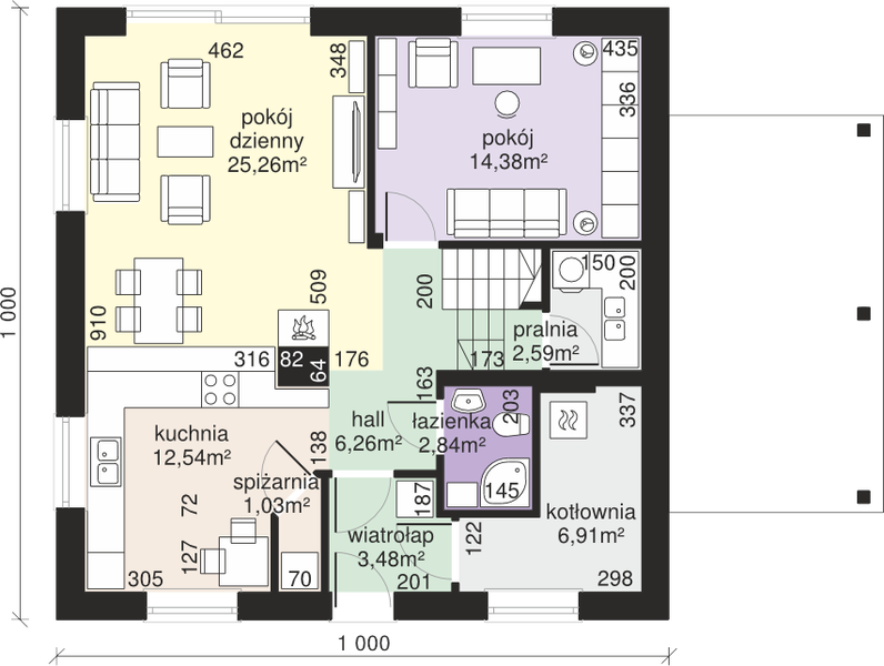 Parter projektu Dom przy Cyprysowej 52 N